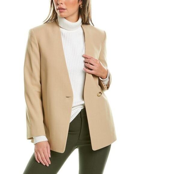Vince Collarless Wool-Blend Blazer NEW Size 12